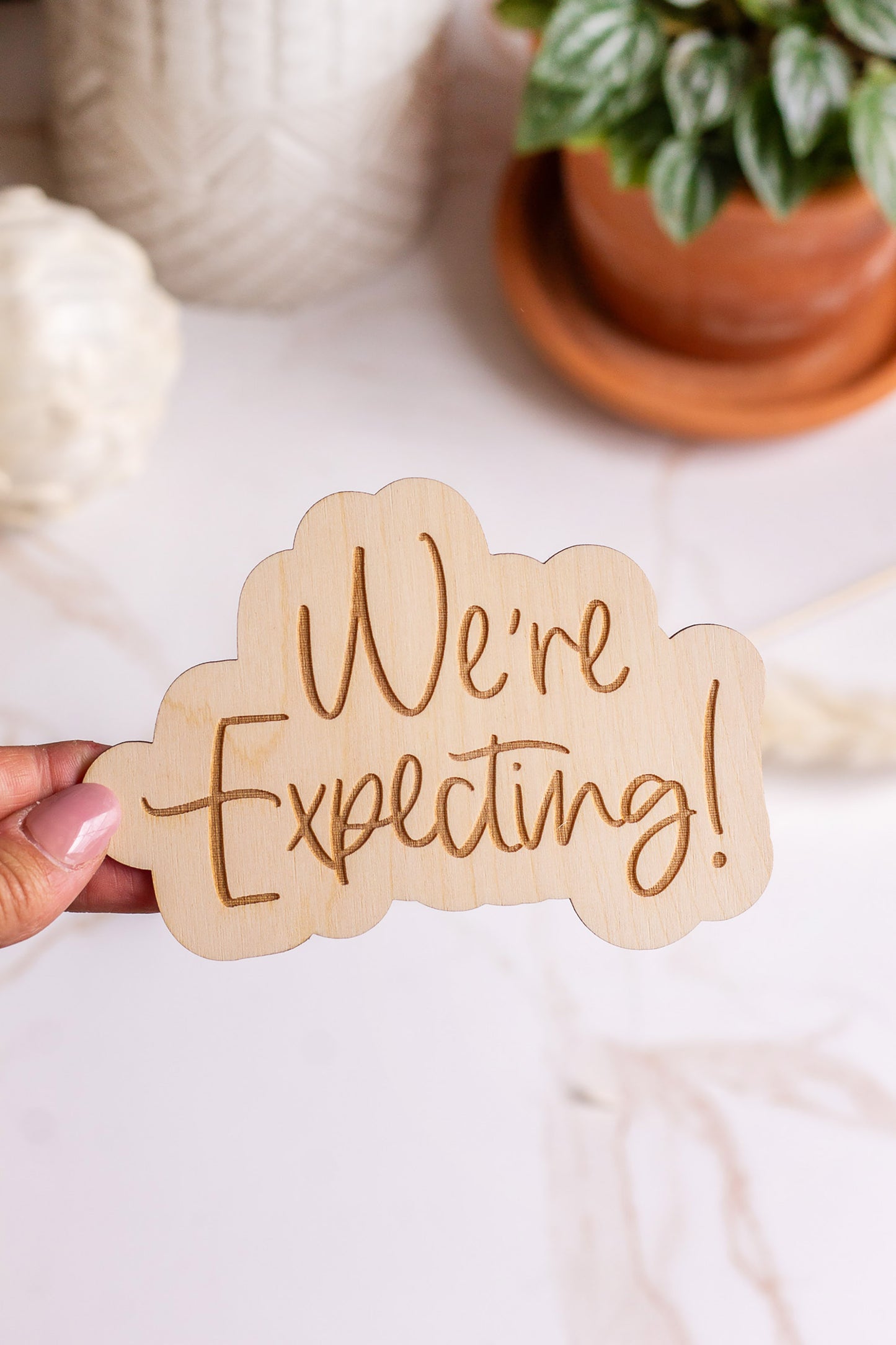 Laser Engraved Pregnancy Announcement