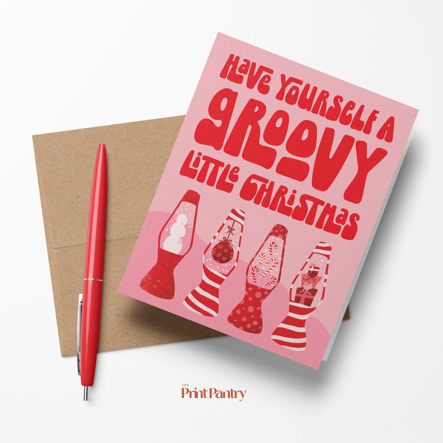 Groovy Little Christmas Greeting Card
