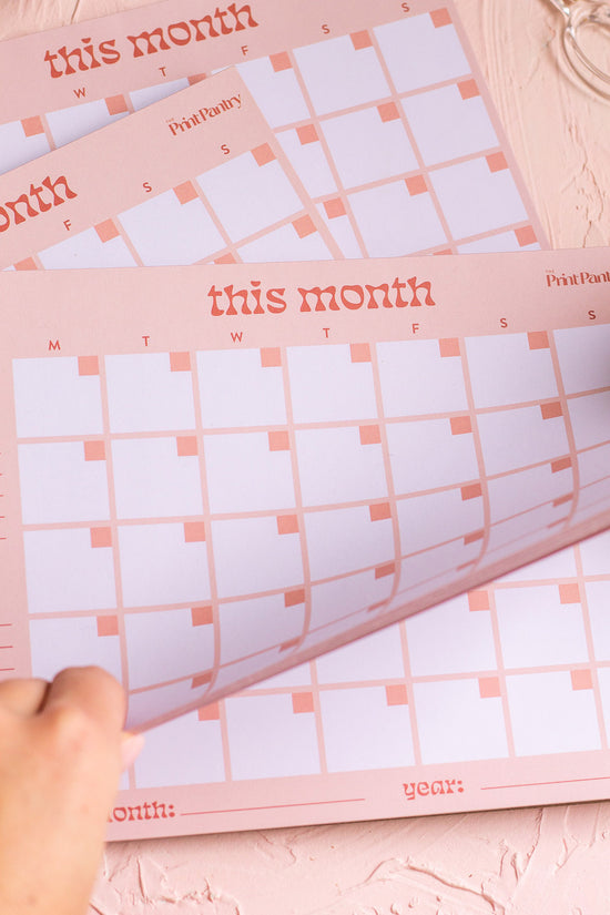 Monthly Calendar Notepad