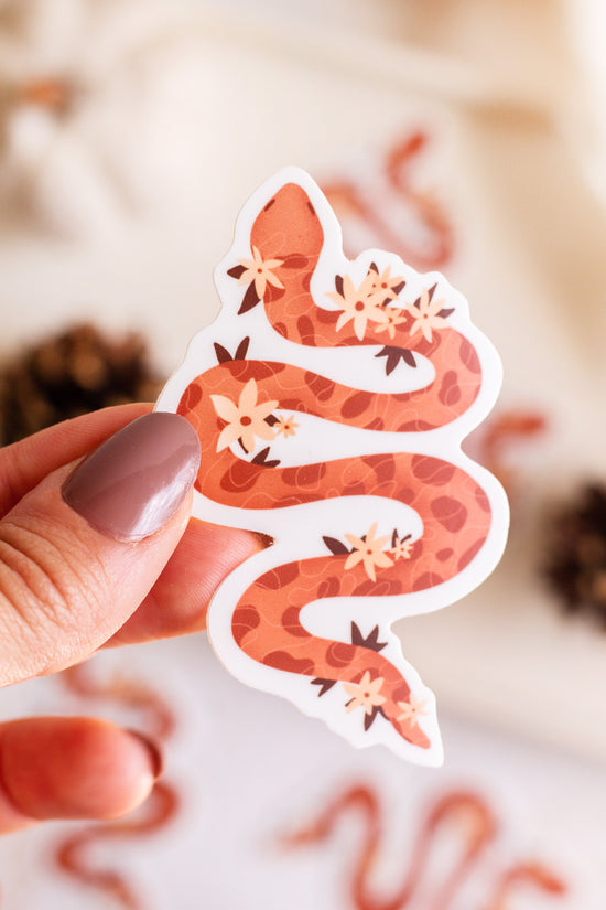 Floral Snake Sticker