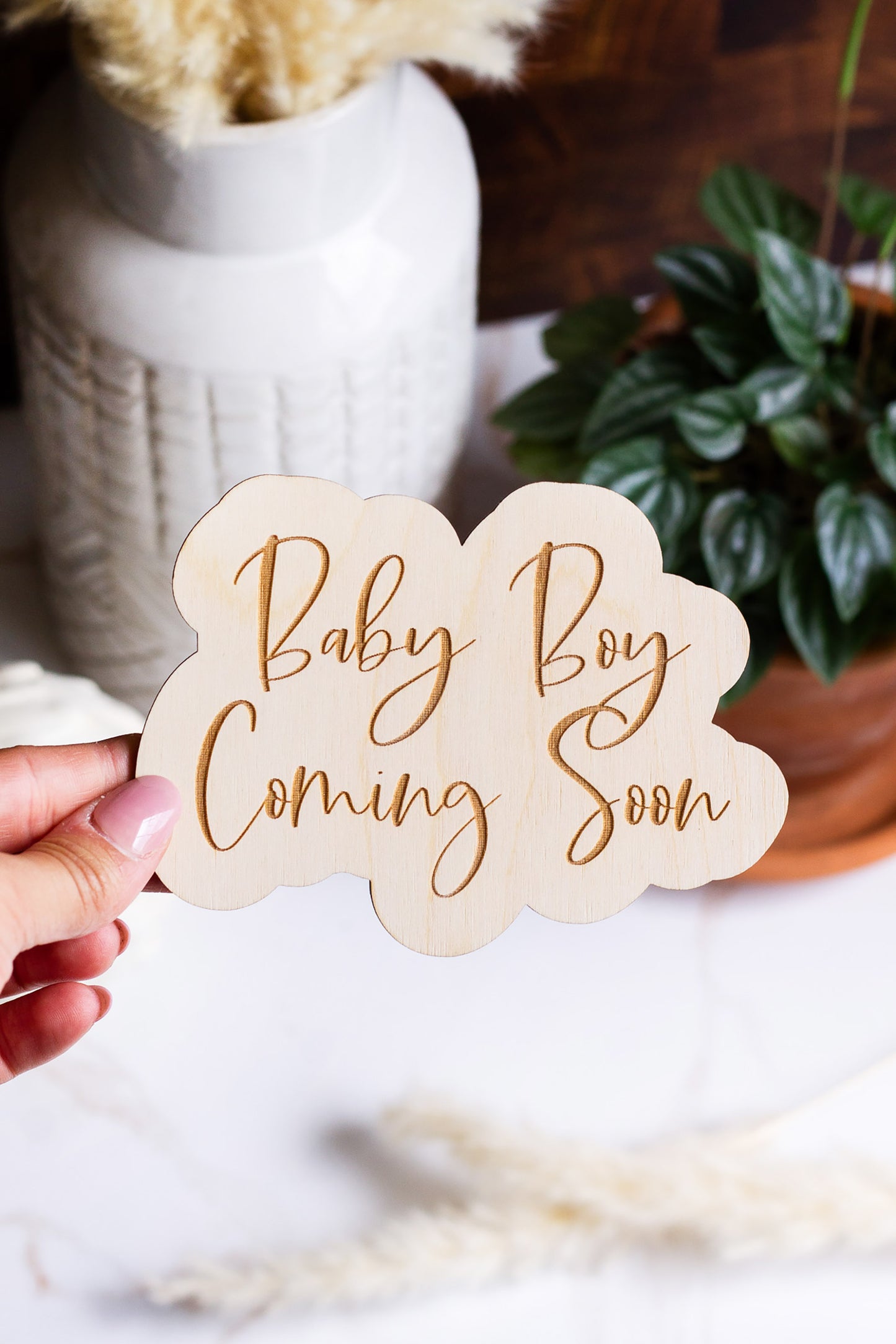 Load image into Gallery viewer, Wooden Pregnancy Announcement
