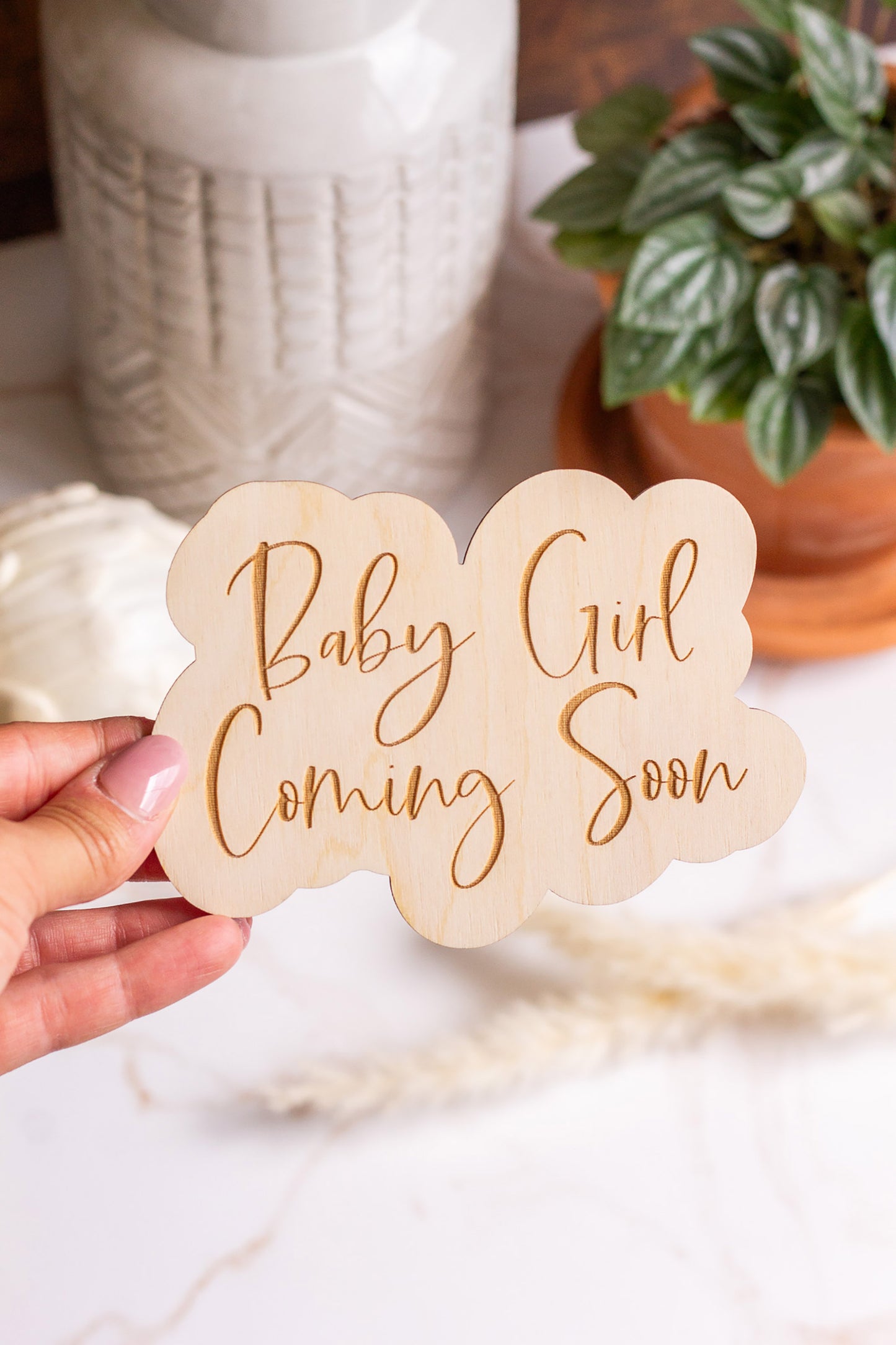 Load image into Gallery viewer, Wooden Pregnancy Announcement Sign
