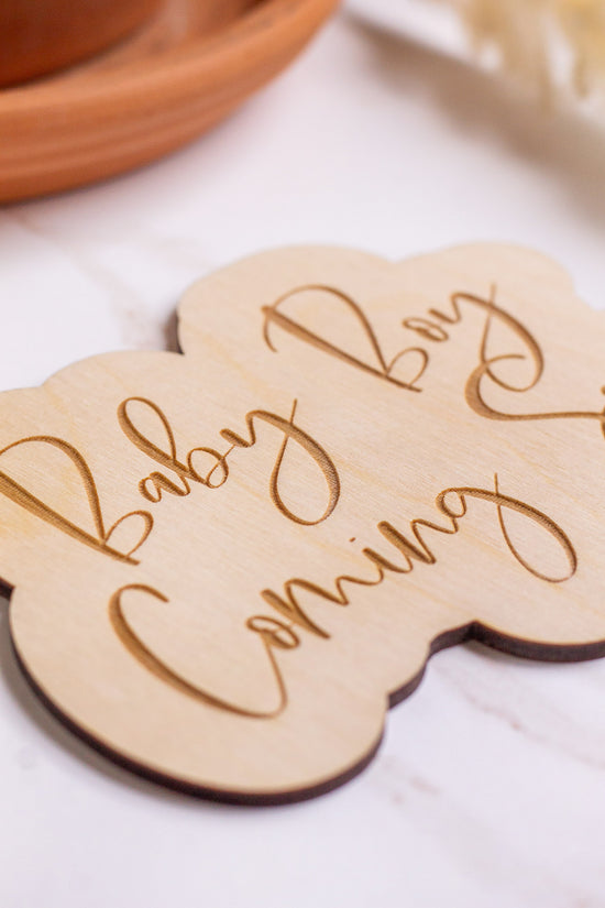 Load image into Gallery viewer, Laser Etched Gender Reveal Sign
