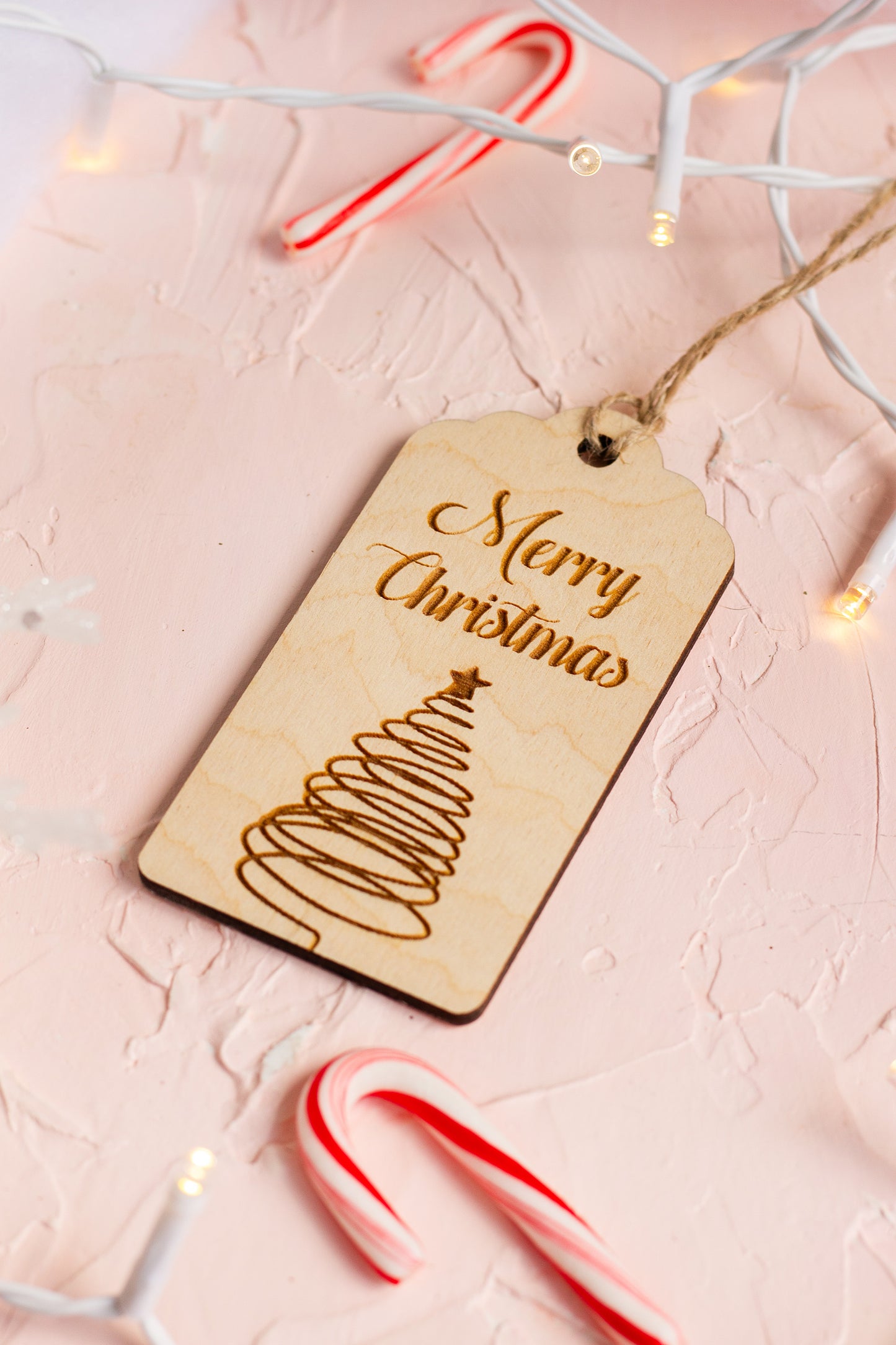 Wooden Holiday Gift Tag