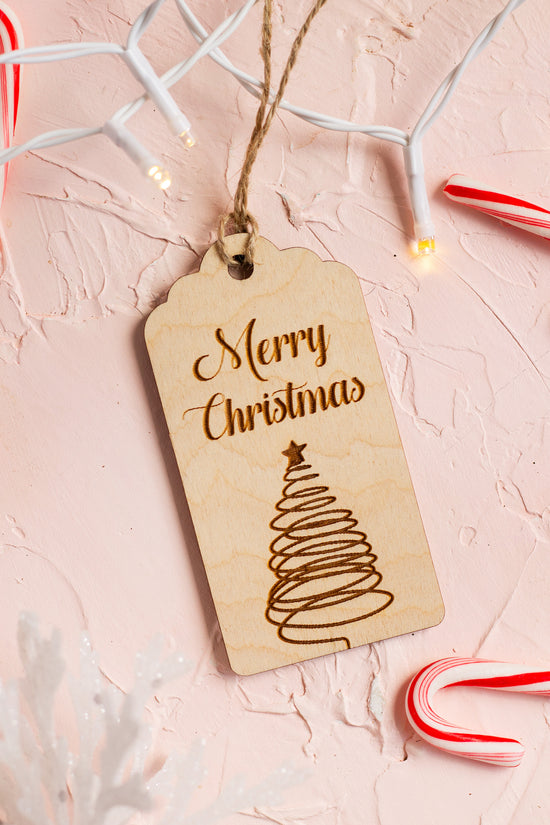 Laser Engraved Christmas Gift tag