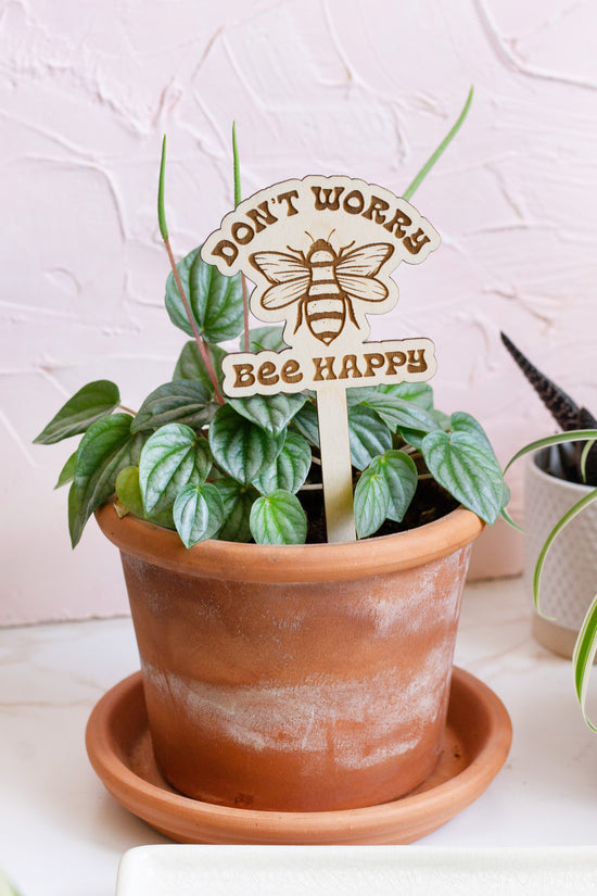 Don't Worry Bee Happy Plant Stake