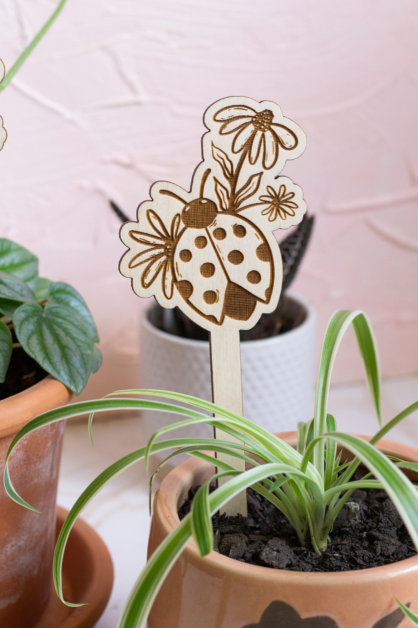 Ladybug Plant Stake