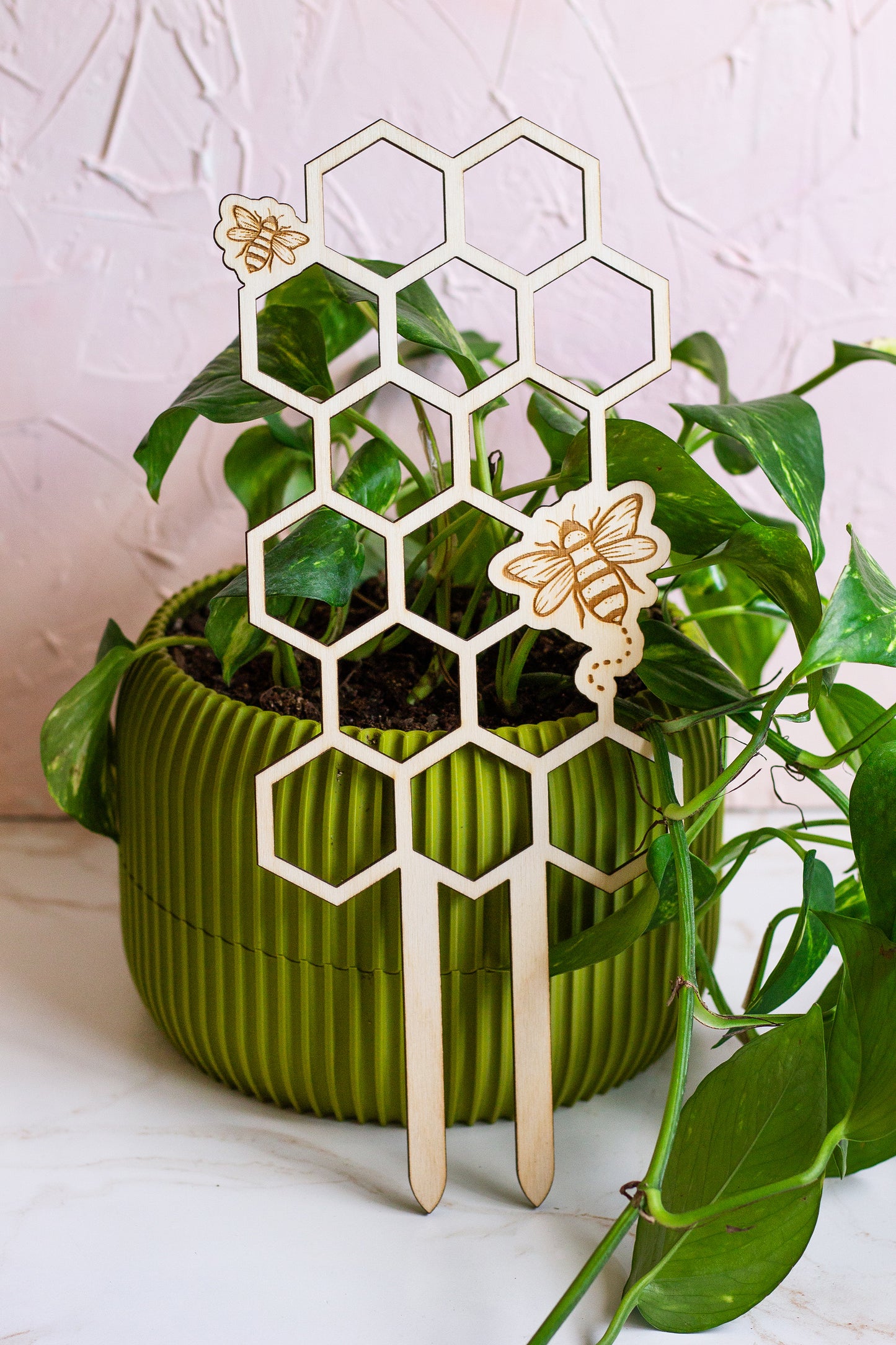 Honeycomb Wooden Plant Trellis