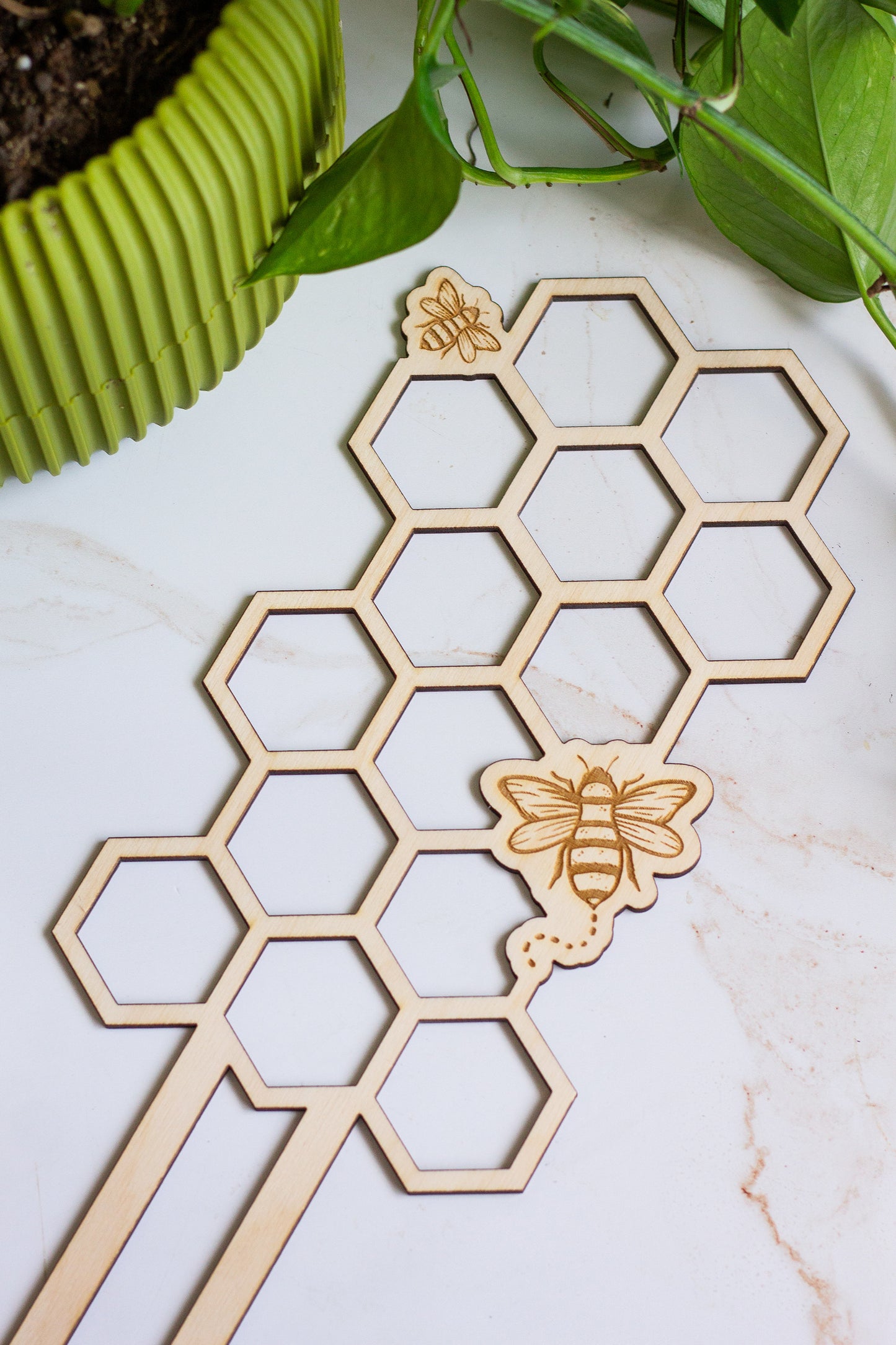 Honeycomb Wooden Plant Trellis