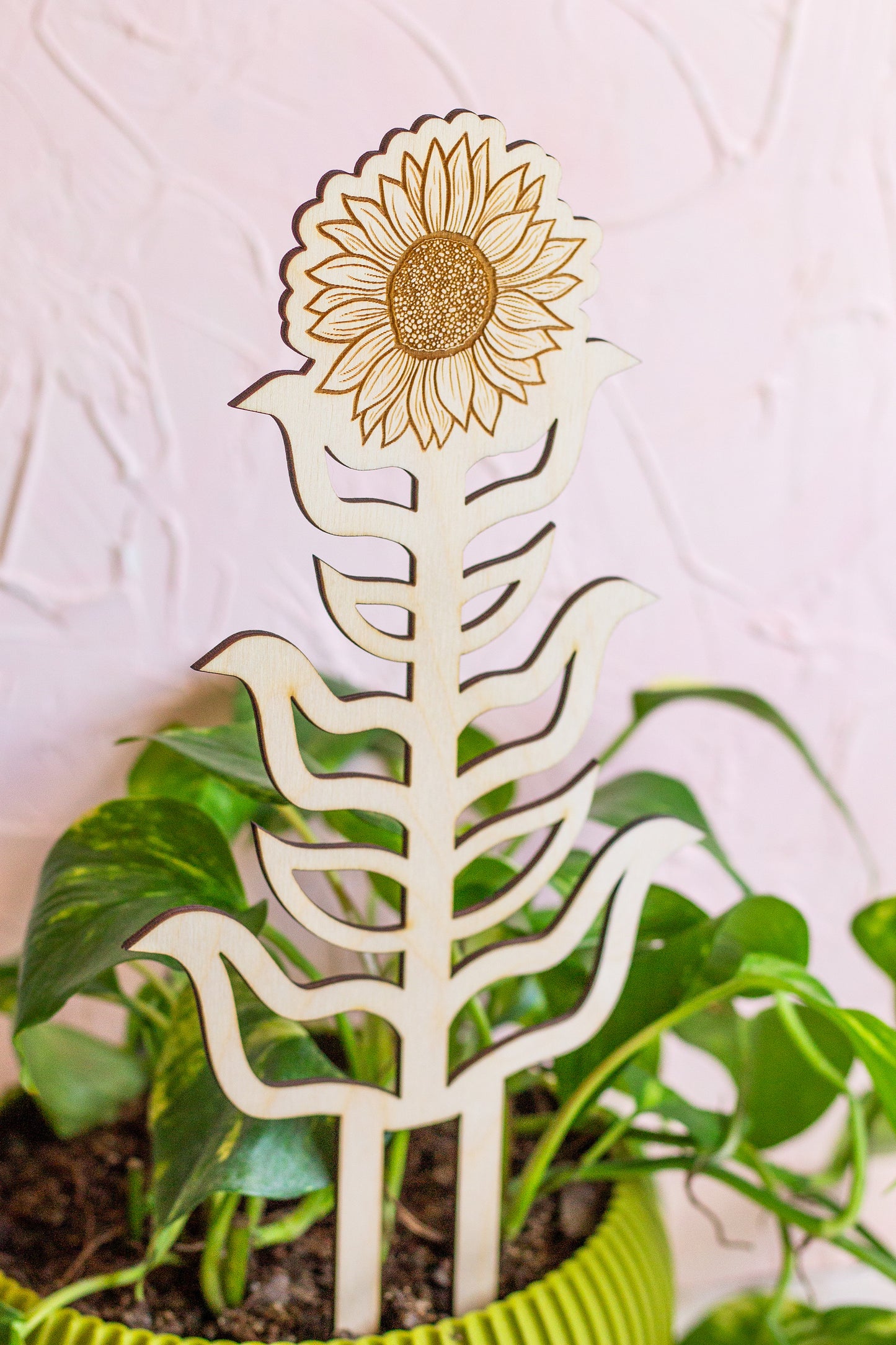 Sunflower Wooden Plant Trellis