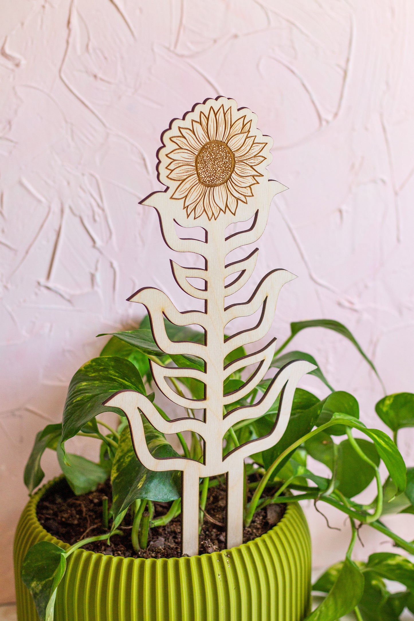 Sunflower Wooden Plant Trellis