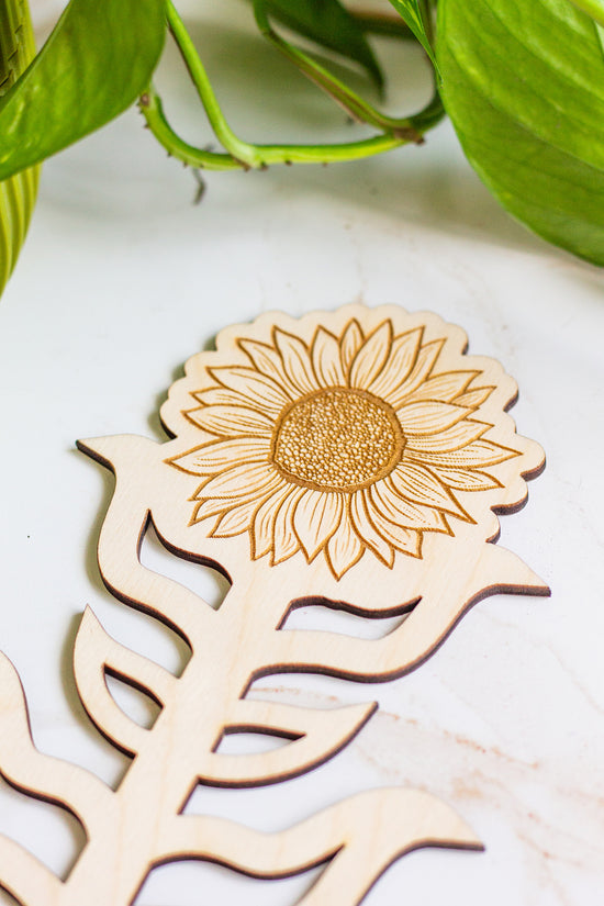 Sunflower Wooden Plant Trellis