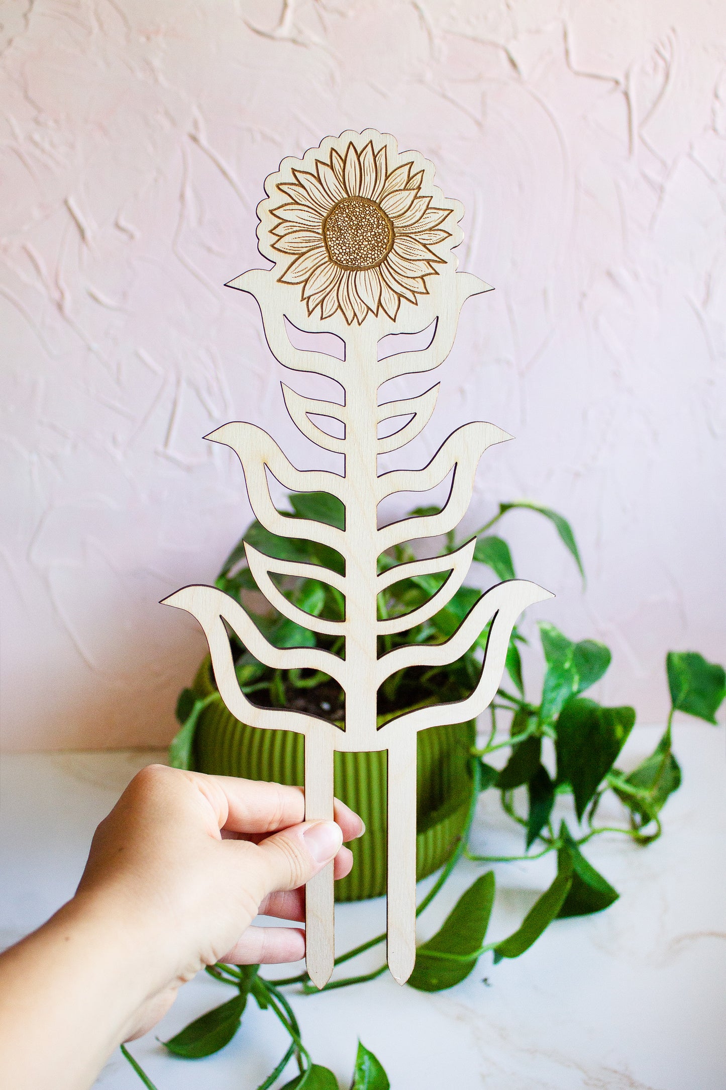 Sunflower Wooden Plant Trellis