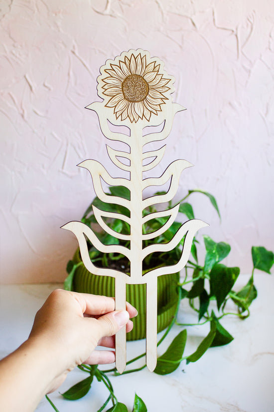Sunflower Wooden Plant Trellis