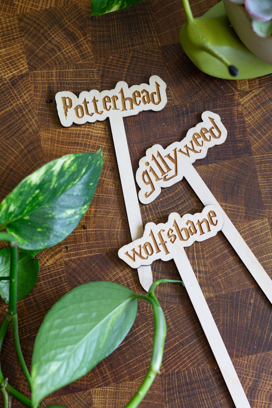 Harry Potter Wooden Plant Markers