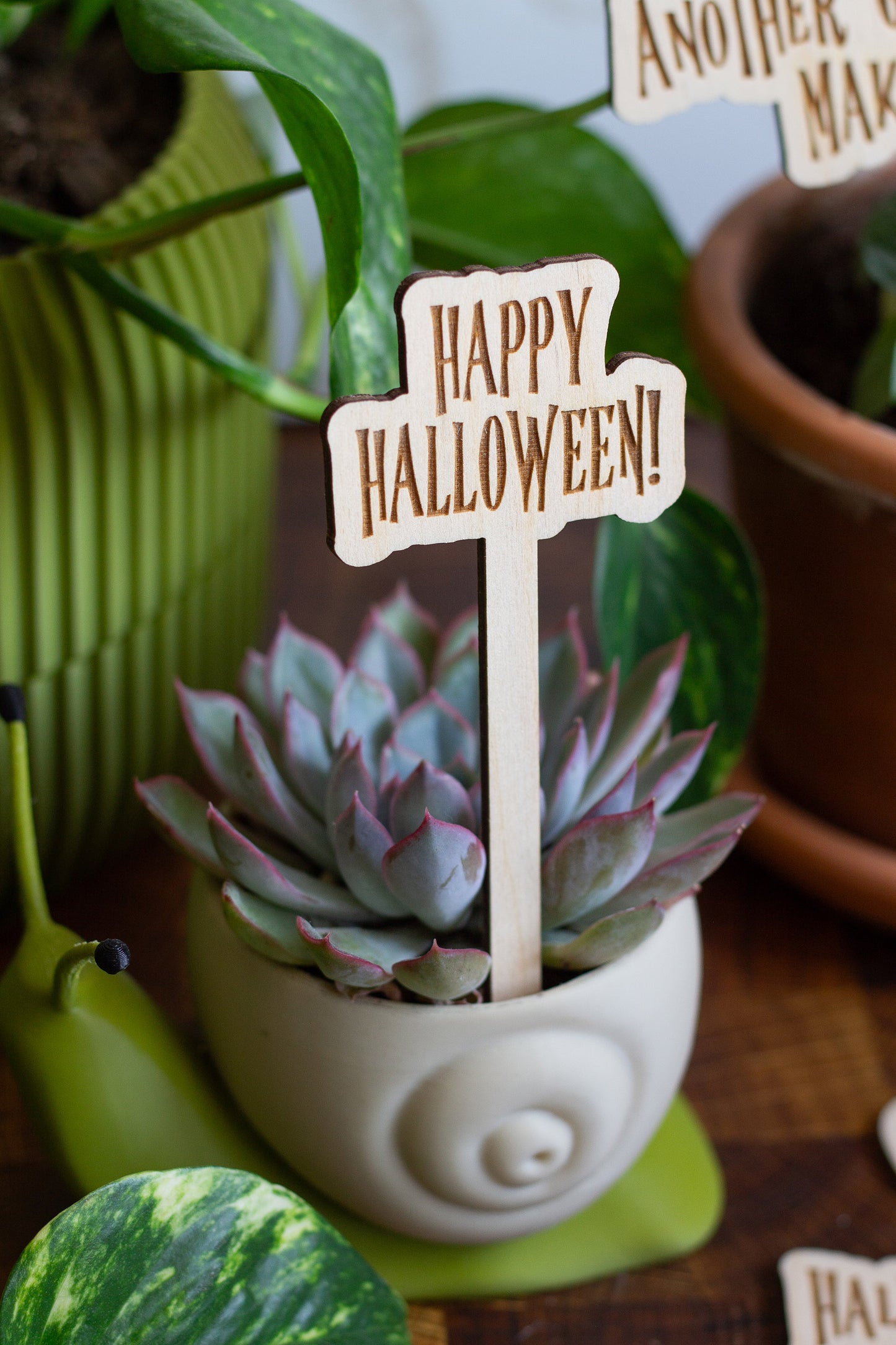 Halloween Wooden Plant Markers