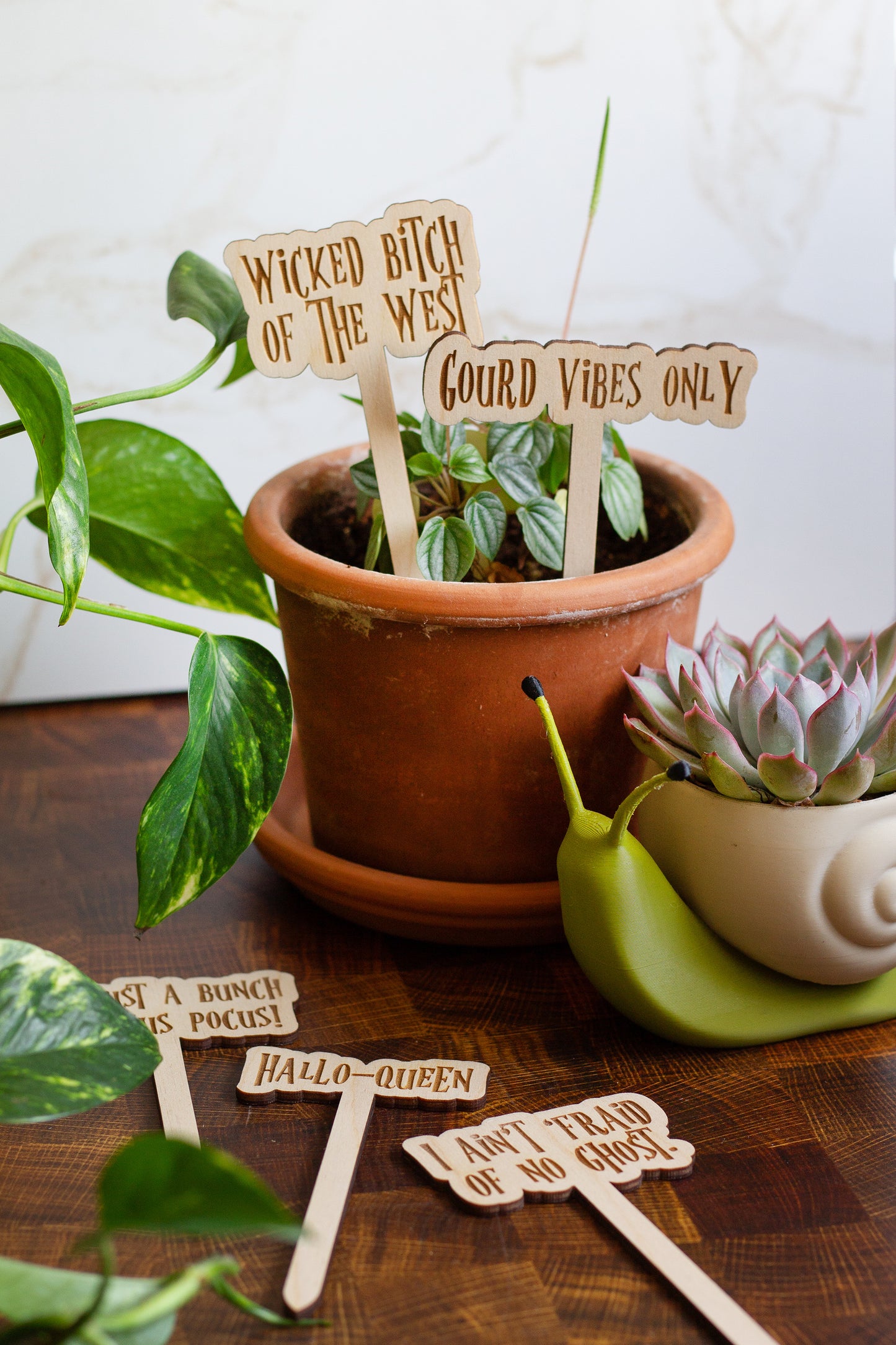 Halloween Wooden Plant Markers