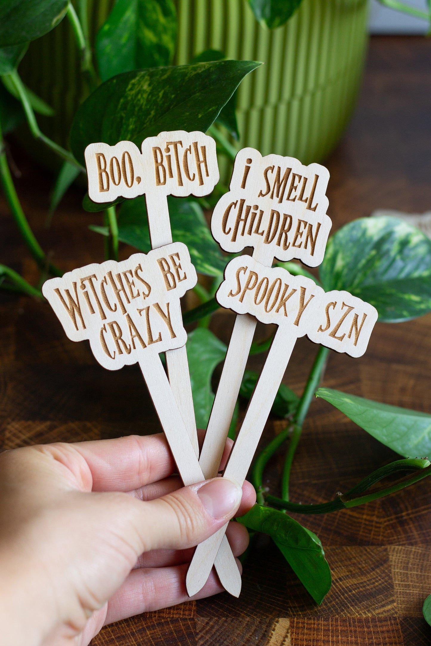 Halloween Wooden Plant Markers