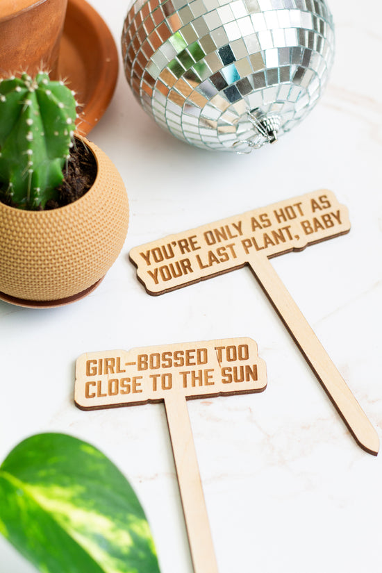 Funny engraved plant signs