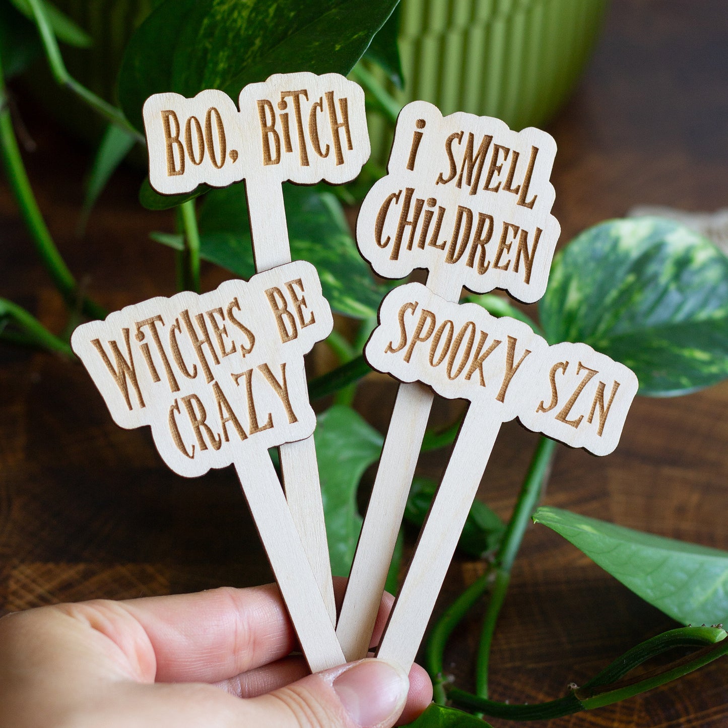 Halloween Wooden Plant Markers