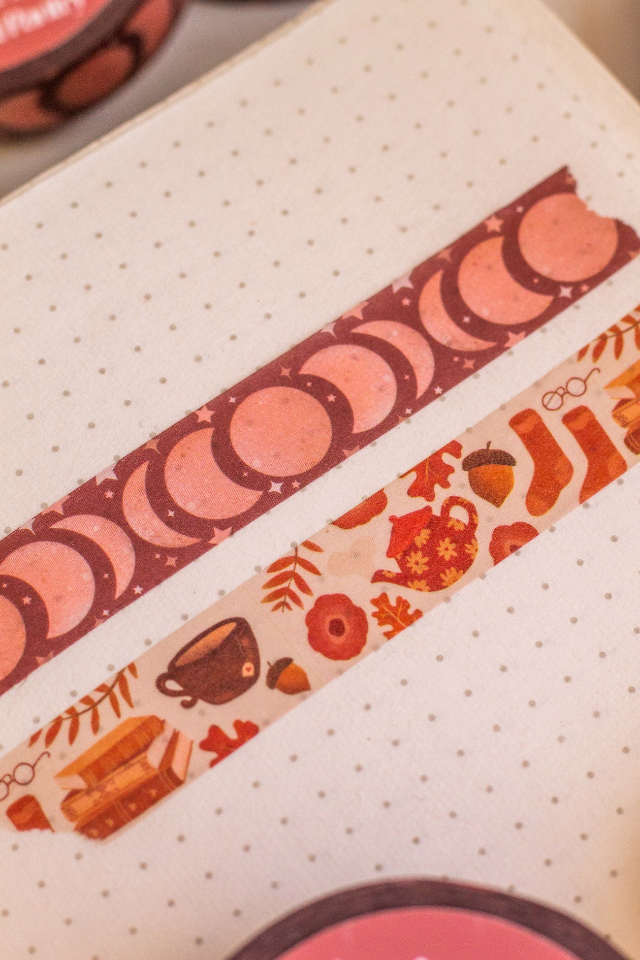 Load image into Gallery viewer, Autumn Washi Tape Bundle in a journal
