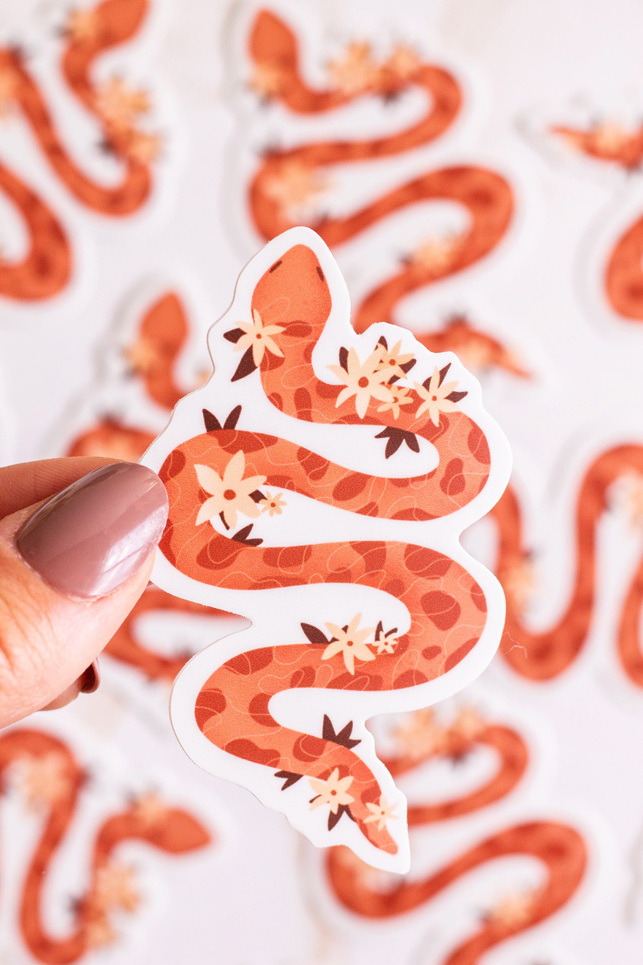 Load image into Gallery viewer, Floral Snake Sticker
