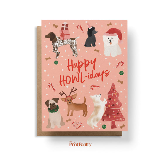 Happy Howl-idays Greeting Card