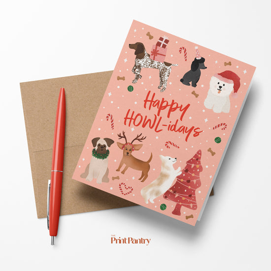 Load image into Gallery viewer, Happy Howl-idays Greeting Card

