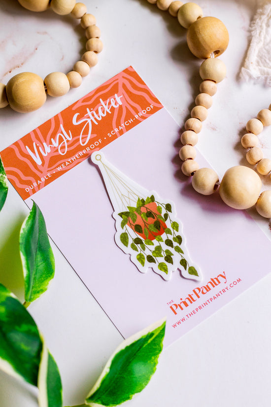hanging plant stickers Hanging Plant Sticker – The Print Pantry