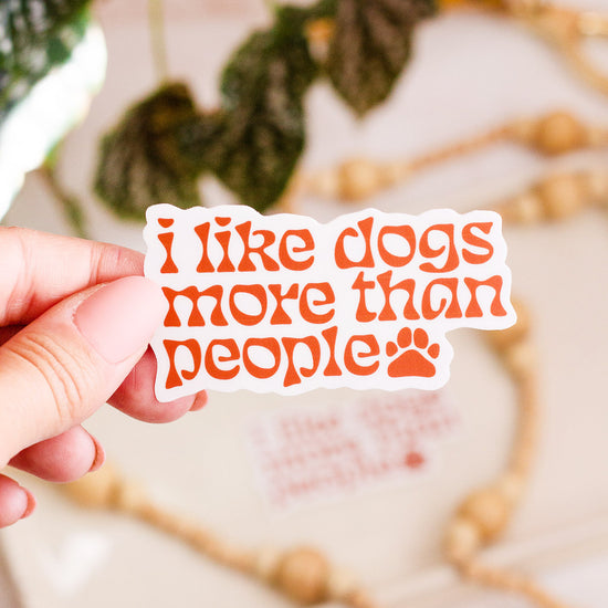 I Like Dogs More Than People Sticker