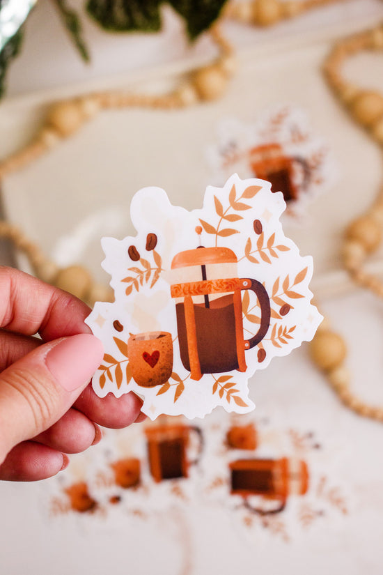 Load image into Gallery viewer, French Press Sticker
