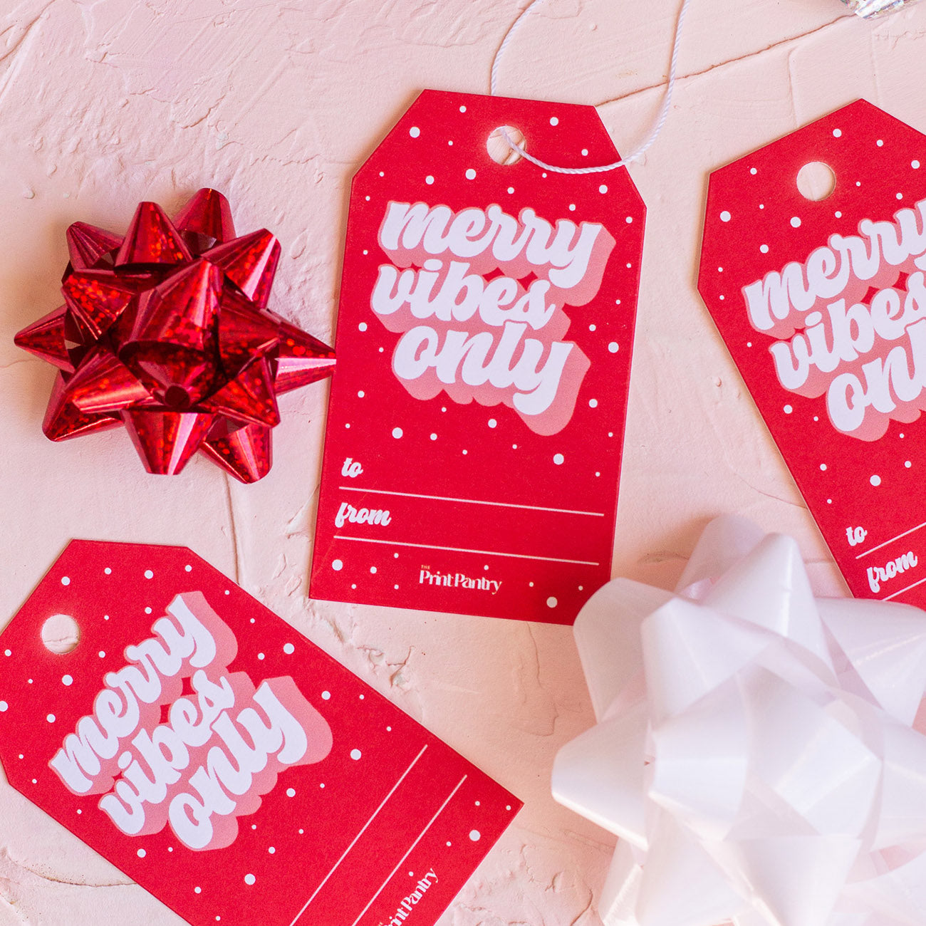 Merry Vibes Only Gift Tag Set