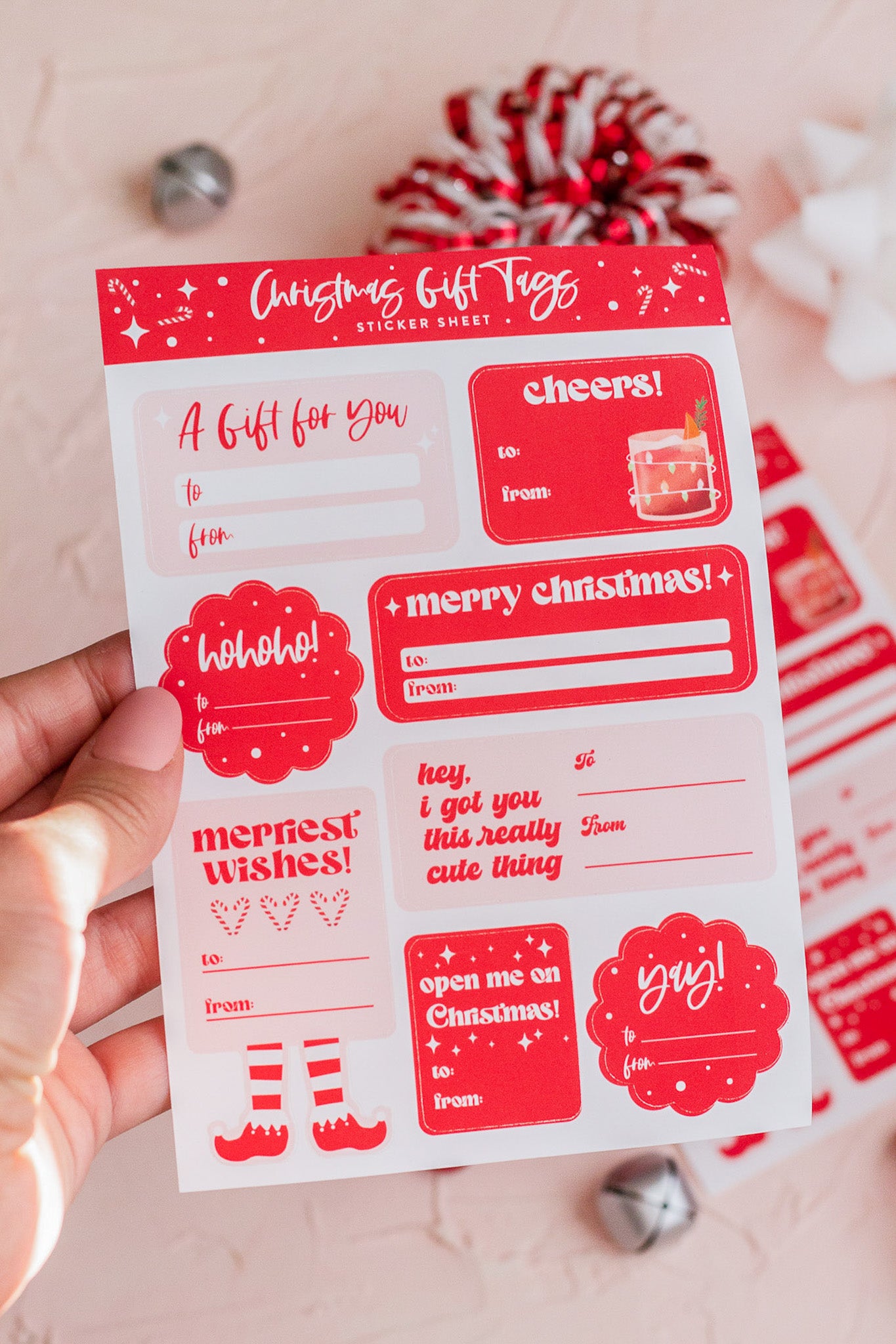 Load image into Gallery viewer, Christmas Gift Tags Sticker Sheet
