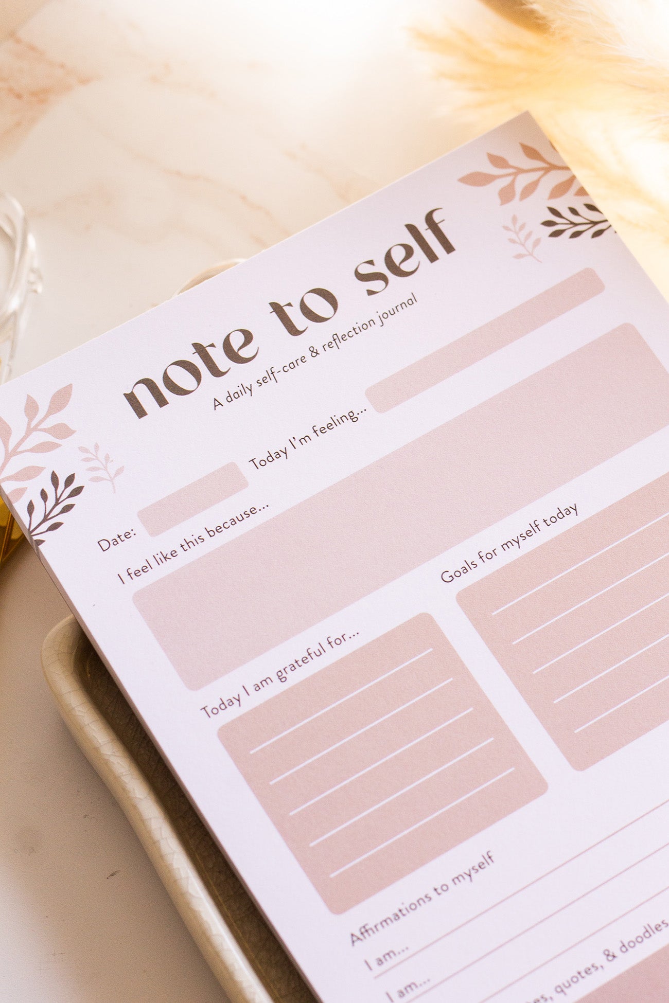 Note to Self Journal Notepad