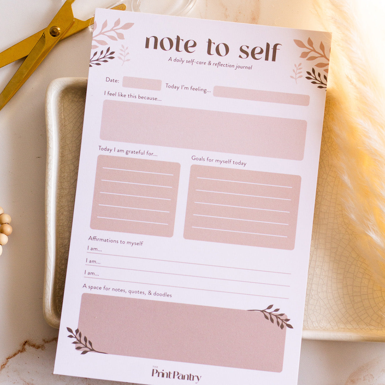 Note to Self Journal Notepad – The Print Pantry