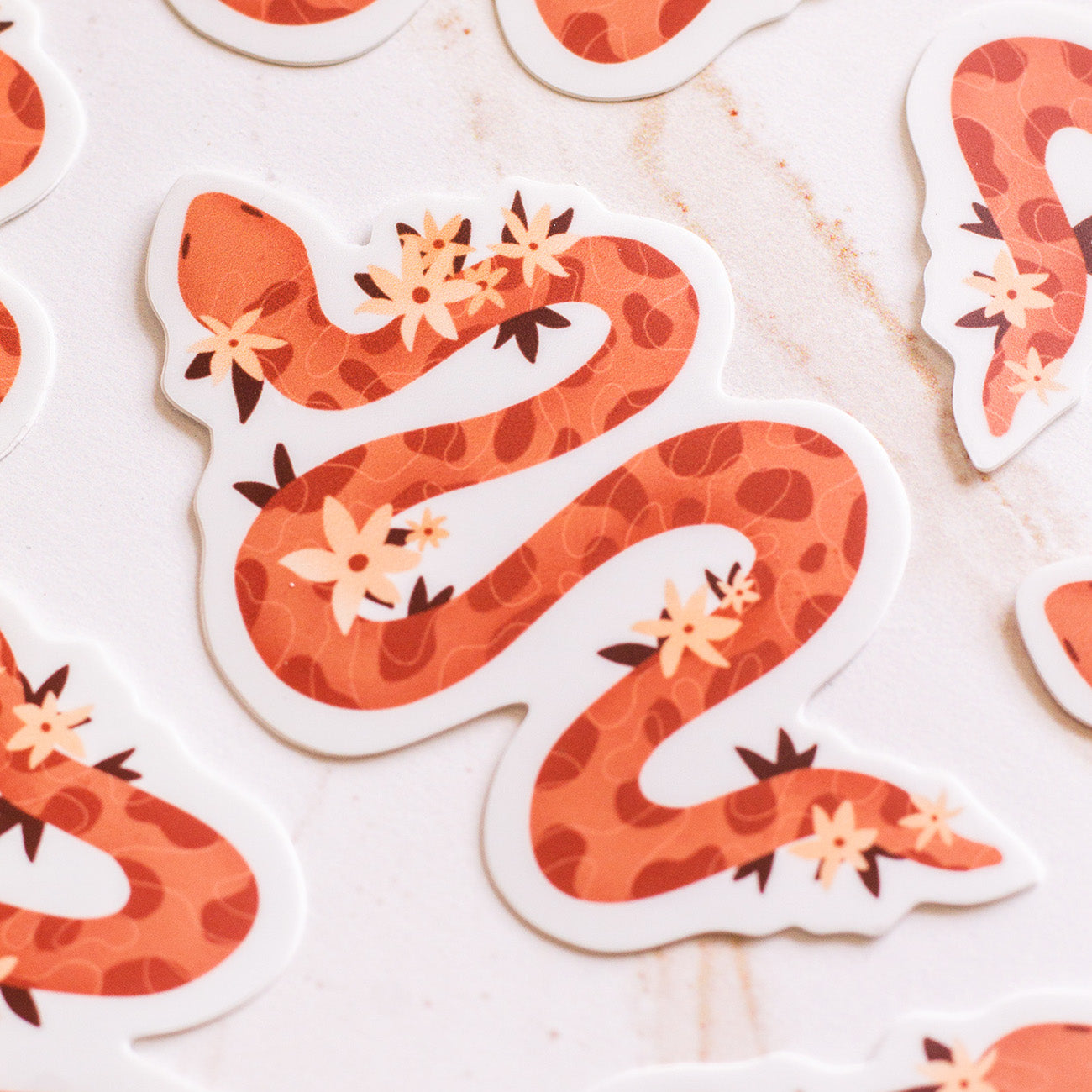 Floral Snake Sticker