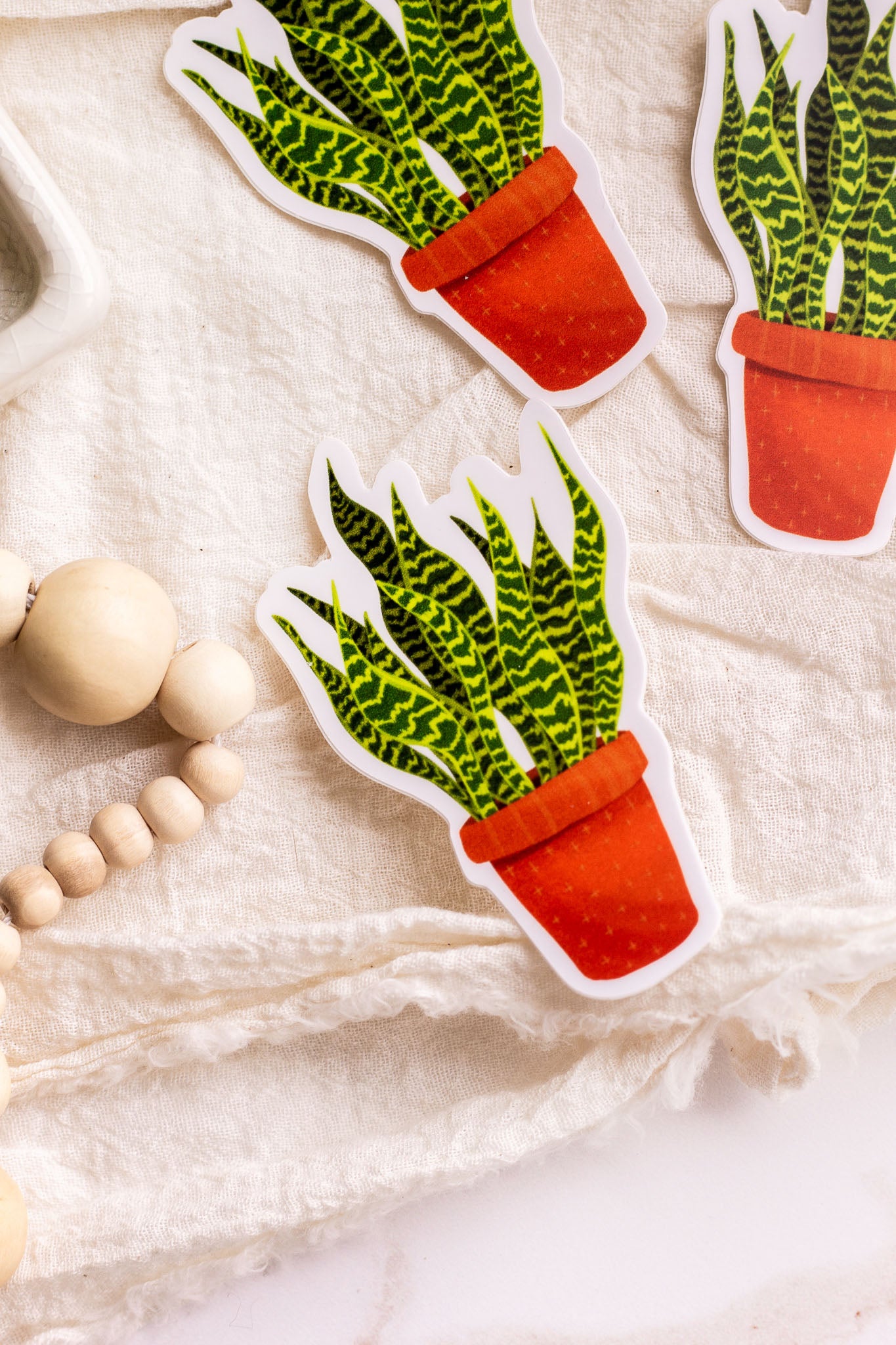 snake plant embroidery Snake Plant Sticker – The Print Pantry