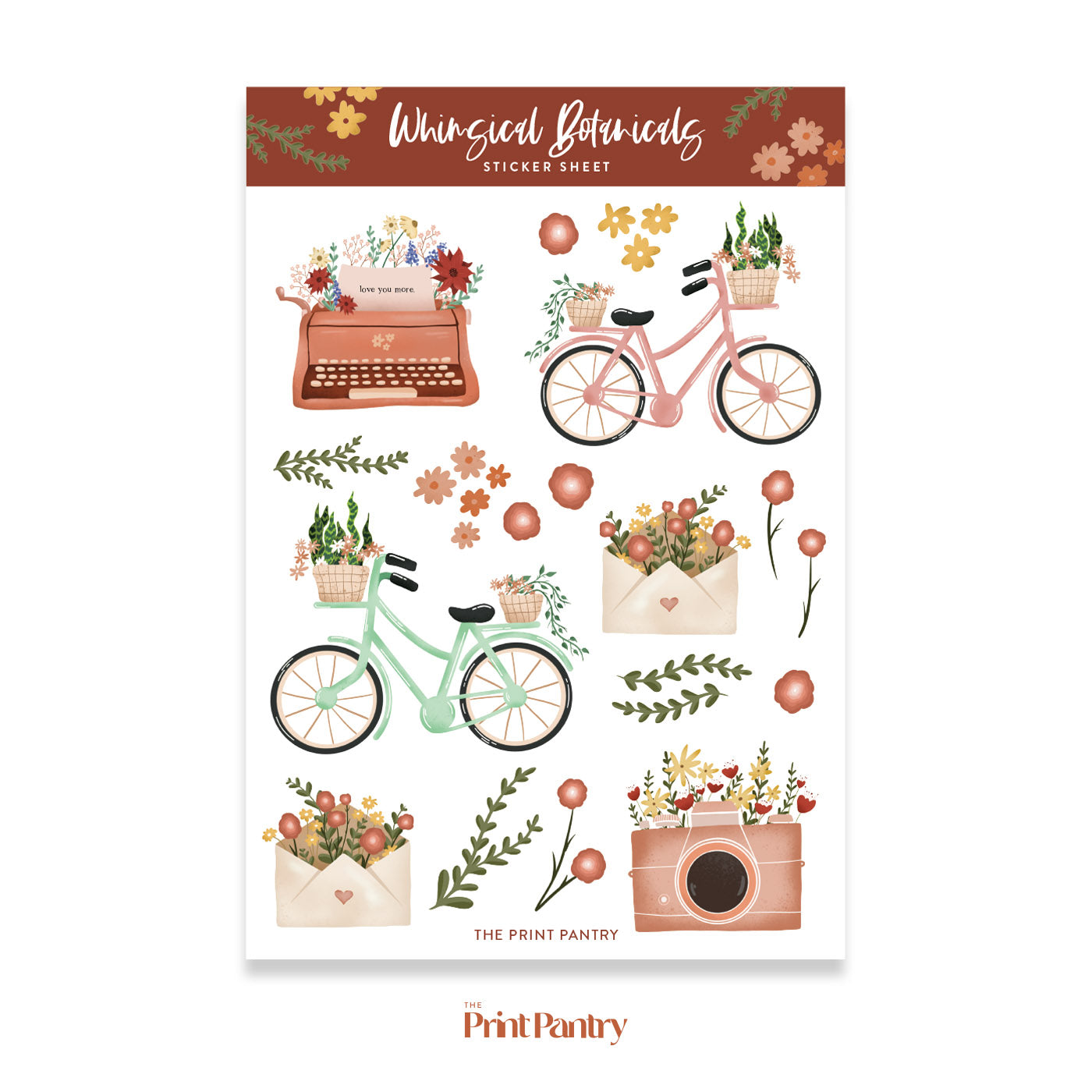 Whimsical Botanicals Sticker Sheet